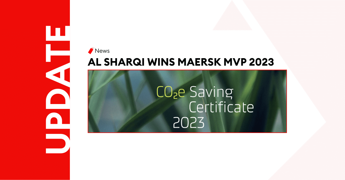Sustainability Milestone: Al Sharqi Shipping Receives 2023 Maersk ECO Delivery Certificate158